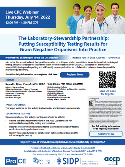 The Laboratory-Stewardship Partnership: Putting Susceptibility Testing Results for Gram Negative Organisms Into Practice 