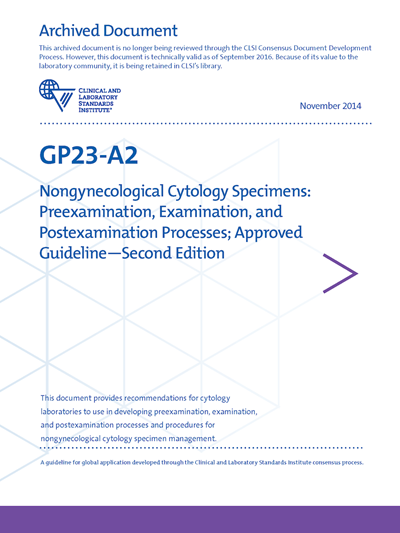 Nongynecological Cytology Specimens: Preexamination, Examination, and Postexamination Processes, 2nd Edition