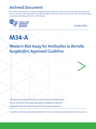 Western Blot Assay for Antibodies to Borrelia burgdorferi, 1st Edition