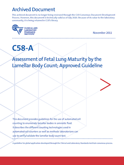 Assessment of Fetal Lung Maturity by the Lamellar Body Count, 1st Edition